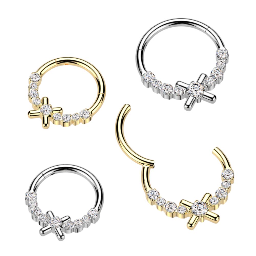 High Quality Precision All 316L Surgical Steel X CZ Center Hinged...