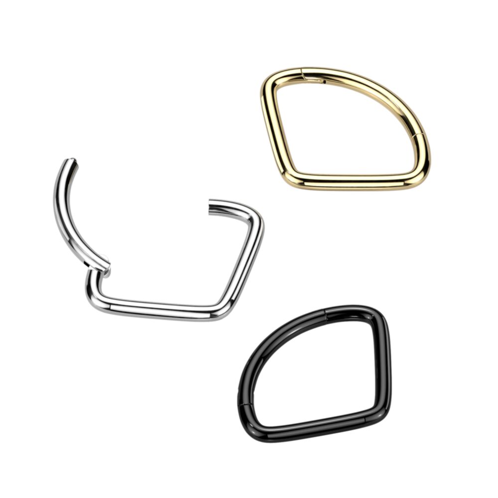 Implant Grade Titanium Hinged Segment Hoop Ring With Wide Chevon