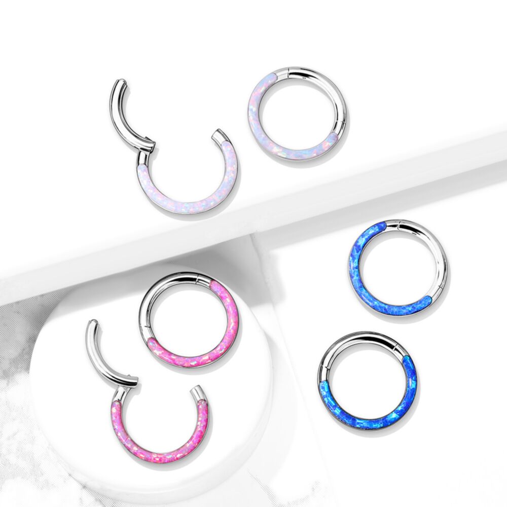 ASTM F136 Titanium Implant Grade Titanium Hinged Segment Hoop Ring With...