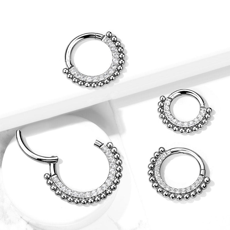 ASTM F136 Titanium Implant Grade Titanium Hinged Segment Hoop Ring...