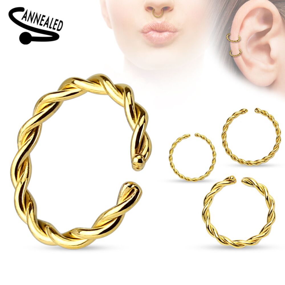 316L Surgical Steel IP Over Braided Surgical Steel Annealed and Rounded...