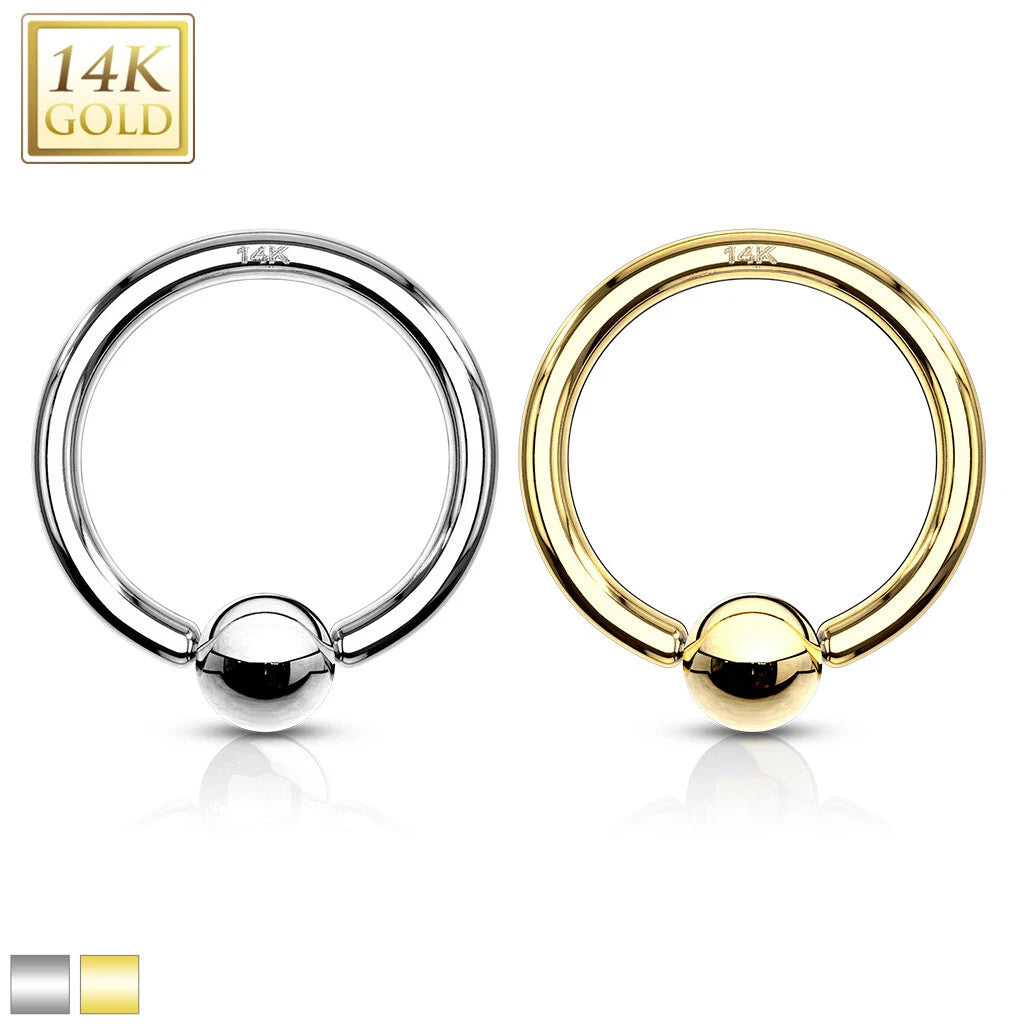 14KT Gold 14K Gold Captive Bead Ring