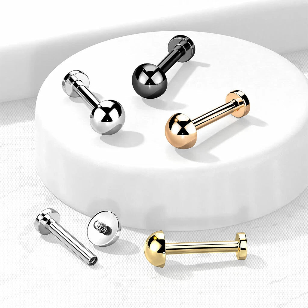 Implant Grade Titanium Internally Threaded Dome Top Labret