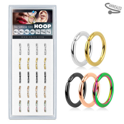 IP Over316L Surgical Steel Perfectly Annealed Bendable Cut Rings