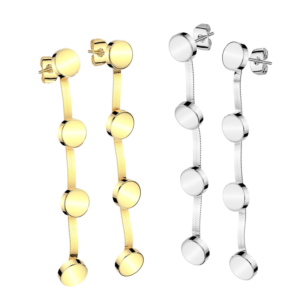 316L Surgical Steel Pair of 316L Stainless Steel Stud Flat Round...