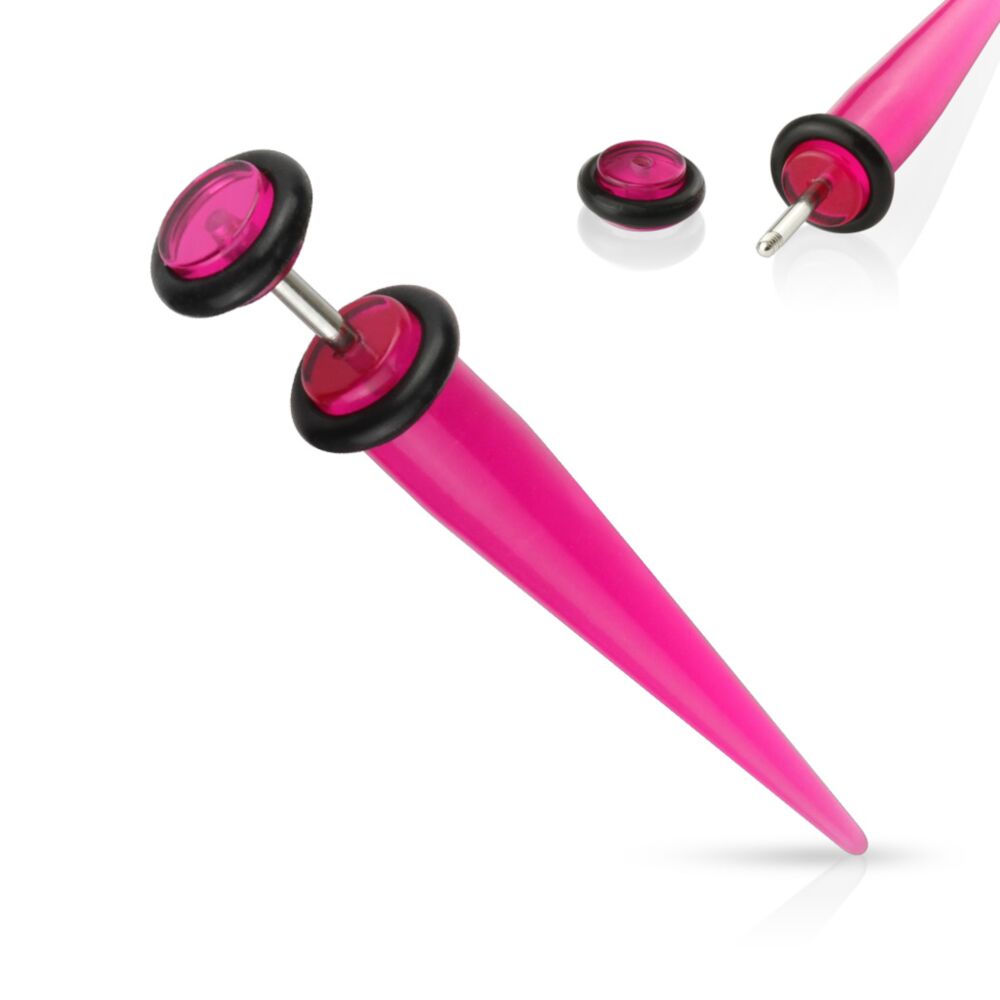 16GA Color Acrylic Fake Taper with O-rings
